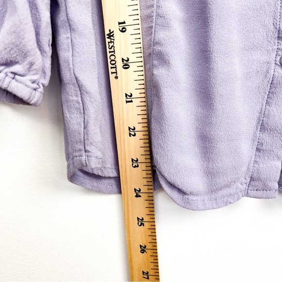 Cleo Long Sleeve Lavender Purple Button-Up Blouse - Picture 9 of 10